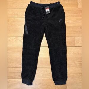 Nike Tech Icon Sherpa Fleece Jogger Sweat Pants Black AQ2769-010 SZ L Mens